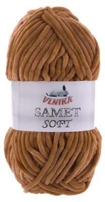 100g Strickgarn Samet Soft Chenille-Strickgarn Samtwolle Strickwolle braun