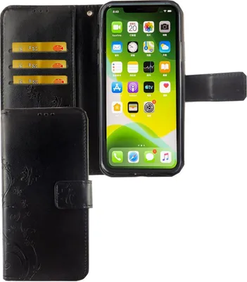 Produktbild von Apple iPhone 11 Handy Hülle Schutz-Tasche Cover Flip-Case Kartenfach Schwarz