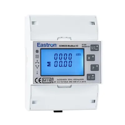 Produktbild von EASTRON SDM630 v2 Dreiphasiger Multifunktionaler Stromzähler 100A
