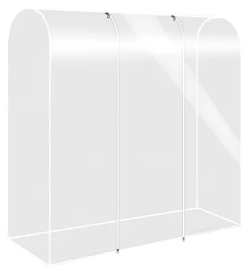 Imagen del producto de Funda protectora para ropa, transparente, resistente al polvo, fabricada en PEVA, de 120x50x150 cm, para perchas