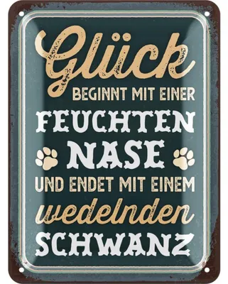 Produktbild von LANOLU Retro Blechschild Hunderegeln, Hundeschilder, Blechschild Hund, Deko Garten Hund, Geschenke für Frauen Hundeliebhaber, 15x20cm