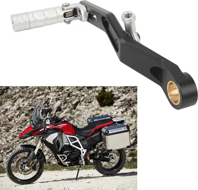 Image de Moto Levier de vitesses réglable en aluminium Alliage Levier de pédale de vitesses Compatible avec F800GS F700GS F650GS Argent