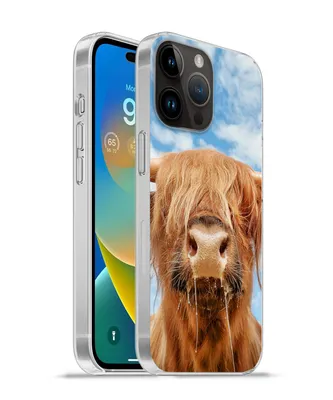 Produktbild von MuchoWow® Handyhülle Schutzhülle Hülle für Apple iPhone 14 Pro Max Schottischer Highlander - Wolke - Tiere Silikon Softcase Handy Hülle - Hardcover