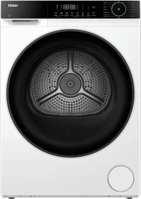 Produktbild von Haier HD120-E357U1-IT, Freistehend, Frontlader, Wärmepumpe, Weiß, Drehregler, Berührung, Schwarz