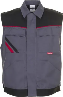 Produktbild von Größe L Herren Planam Highline Weste schiefer schwarz rot Modell 2362