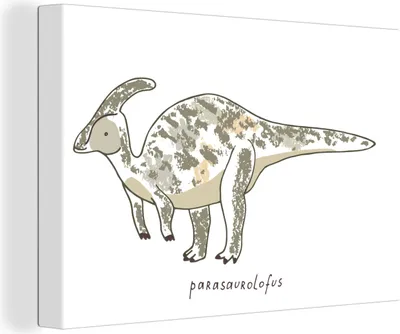 Produktbild von OneMillionCanvasses® - Leinwandbilder - 150x100 cm, Kinderzimmer - Parasaurolofus - Dinosaurier - Jungen - Mädchen - Kind, Wandbilder Kunstdruck Wanddekoration