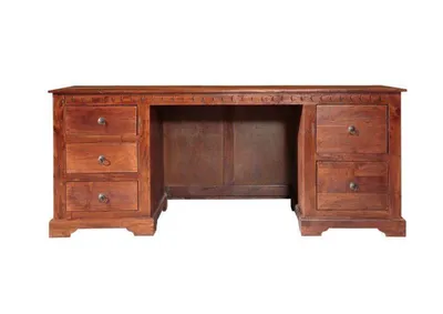 Image de MASSIVMOEBEL24 | Bureau 180x80 Acacia laqué Nougat OXFORD #529