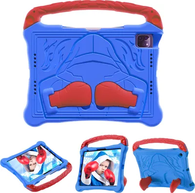 Immagine prodotto di Custodia per bambini per iPad Pro 11 2022/2021/2020/2018, leggera custodia in EVA antiurto con maniglia e supporto Blu