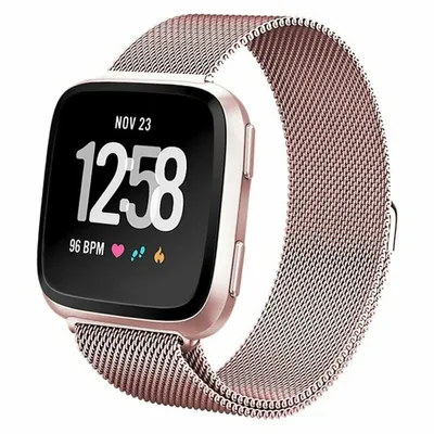 Produktbild von Strap-it Fitbit Versa / Versa 2 Milanese Band - Rosa - Große: M/L
