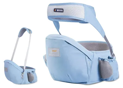 Imagen del producto de Portabebés ergonómico de cadera - Algodón - Verde - Para bebé y niño pequeño