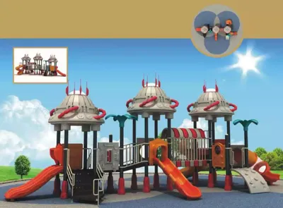 Immagine prodotto di Parco giochi per bambini a forma di robot Torre di gioco Scivolo all'aperto