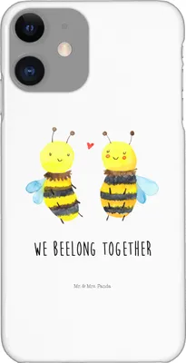 Produktbild von Mr. & Mrs. Panda Iphone 11 Handyhülle Biene Verliebt - Weiß - Geschenk, Handy Schutzhülle, Cover, Hummel, Hülle, Case