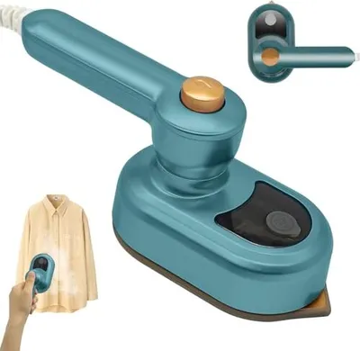 Produktbild von Dampfbügeleisen Mini, Reise Bügeleisen Faltbares Tragbares, Mini Dampfbügeleisen, Reisebügeleisen Leicht, Trocken und Nassbügeln mit 50ml Wassertank