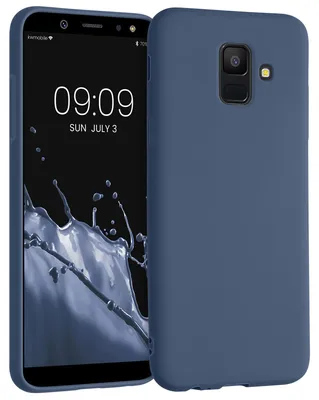 Produktbild von kwmobile Handyhülle für Samsung Galaxy A6 (2018) Hülle - TPU Case - Kabelloses Laden - Schutzhülle Cover in Marineblau