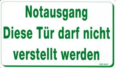 Produktbild von Hinweisschild - Notausgang... - Gr. 25x15 cm - 308437