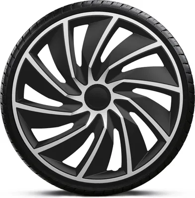 Produktbild von Radkappen Radzierblenden SATZ (4Stück) 14 Zoll TURBO SILVER BLACK Z460279