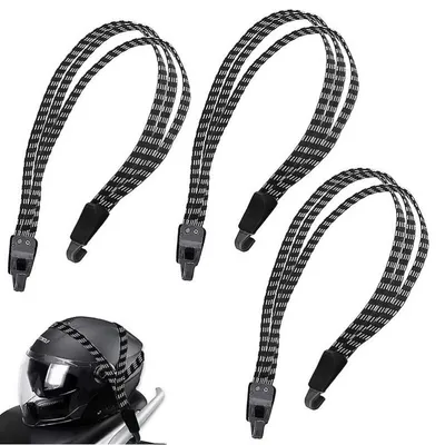Zdjęcie produktu dla zestaw 3 napinaczy do bagażu rowerowego 65 cm | Pasek napinający do bagażnika | Pasek do bagażu z 2 haczykami | Napinacz do bagażu czarno-biały - ekspander | Napinający pasek rowerowy do zabezpieczania ładunku