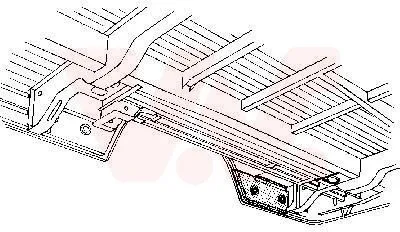 Produktbild von VAN WEZEL Karosserieboden 3072343 Hinten Links Links Rechts vor der Achse hinter der Achse innen passend für MERCEDES-BENZ T1 Kasten (602)