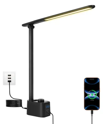 Produktbild von KAYSENSUK LED Schreibtischlampe mit Augenschutz, Dimmbar & USB-Ladefunktion