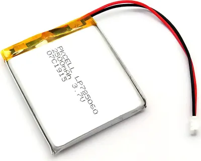 Produktbild von LiPo Akku Lithium-Ion Polymer Batterie 3,7V 2500mAh mit JST-PHR-2 Stecker LP785060