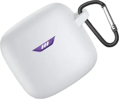 Produktbild von INF Silikon Schutzhülle für JBL Tune Flex/Small Bean Kopfhörer mit Karabiner Weiß