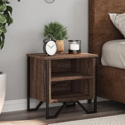 Obrázek produktu pro vidaXL Noční stolek Brown Oak Optics 40x30x40 cm Dřevěný materiál