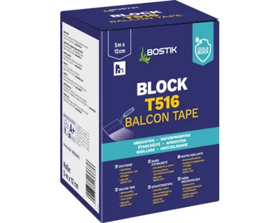 Produktbild von Bostik Block T516 Balcon Tape Dichtband 12cm x 5m Rolle Abdichtung