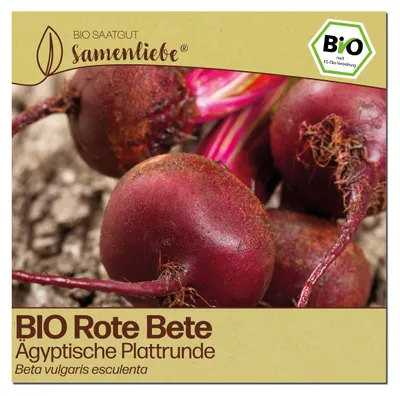 Produktbild von Samenliebe  Rote Bete Samen | Ägyptische Plattrunde - dunkelrot & flachrund - samenfestes  Saatgut