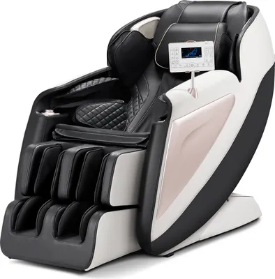 Image de Fauteuil de massage VEVOR Fauteuil de massage intégral Zero Gravity avec rail SL & 18 modes auto, fauteuil de relaxation avec chauffage & pédale rétractable