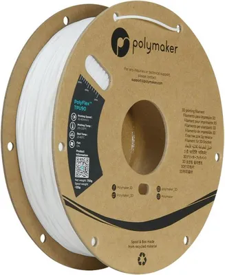 Immagine prodotto di Polymaker PD02002 TPU90 Filament TPU flexibel 1.75 mm 750 g Weiß PolyFlex 1 St. (PD02002)