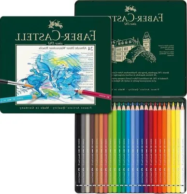 Produktbild von Famanu Aquarellstifte in Metall-Etui Mehrfarbig 24 Stück - Albrecht Dürer
