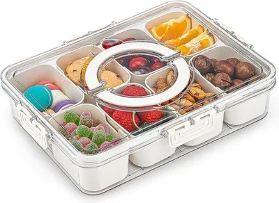 Produktbild von Durchsichtiger Tablett für Obst und Snacks groß