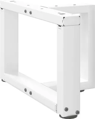 Image de Pieds de table basse en T, 2 pièces, blanc, 50 x 25 x (30-31) cm, acier