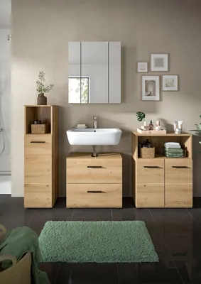 Produktbild von Badezimmer-Set >Ice< in artisan oak - 180x185x30cm (BxHxT)