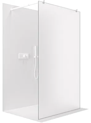 Obrázok produktu pre Sprchová zástená Walk-in Onyx Duo, ľavá/pravá - 8 mm - okrúhla nosná tyč - biela matná, mliečne sklo - 100x200 cm