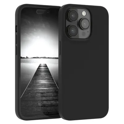 Produktbild von EAZY CASE Silikonhülle für Apple iPhone 14 Pro Silikon Backcover Schutz in Schwarz