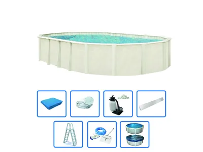 Produktbild von Interline Stahlwand Pool Century Oval 7,30 x 3,60 m Premium Paket