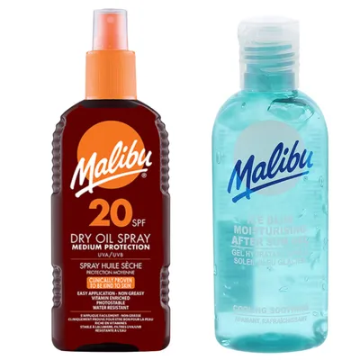 Image de Huile bronzante Malibu SPF20 200 ml + gel après 100 ml