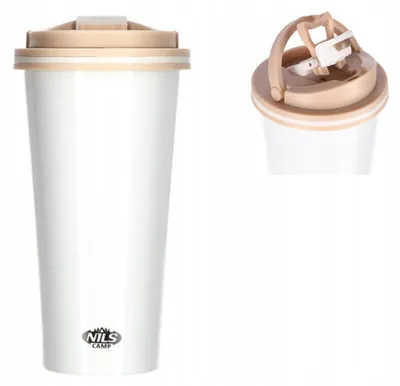 Produktbild von Nils Camp NCB18 Thermobecher Weiß Edelstahl 500 ml