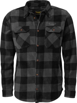 Produktbild von HERO by John Medoox HENDRIX Herren Fleecehemd Regular Fit XXL black/grey check