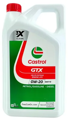Produktbild von Castrol GTX 0W-20 RN17 Motoröl 5L, 198397 160A10