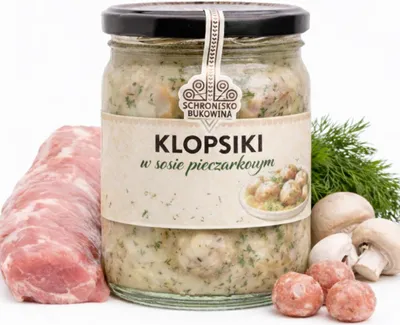 Produktbild von Frikadellen in Pilzsauce 380 g - Schronisko Bukowina