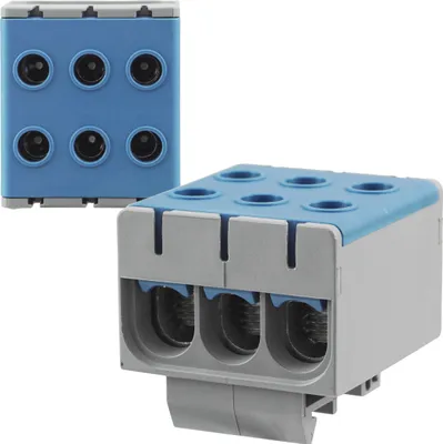 Produktbild von Universalklemme Hutschiene Leitungsklemme Anschlußklemme Klemmblöcke 50mm² Blau