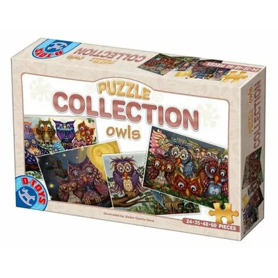 Zdjęcie produktu dla D-TOYS puzzle sowy 4w1 (24,35,48,60 elementów)