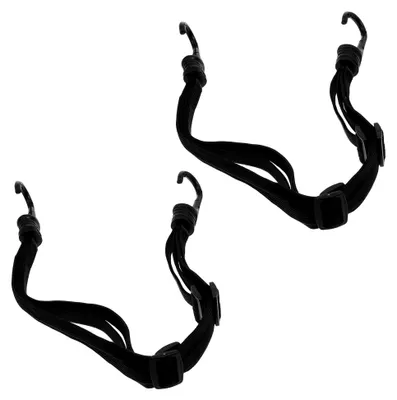 Produktbild von 2 Stück elastische Motorradhelmseile mit Haken aus Polyesterband 60 110 cm