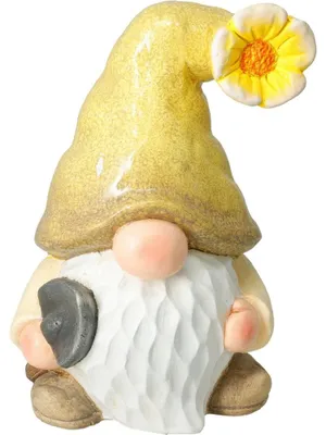 Immagine prodotto di Decorazione da giardino: gnomo, 31 cm, giallo