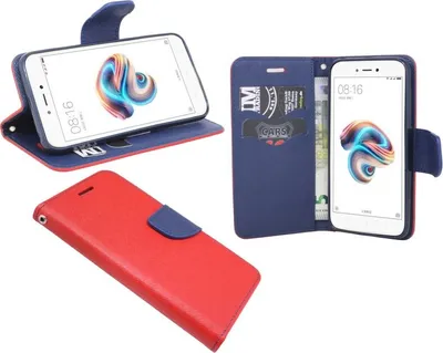 Produktbild von Xiaomi Redmi 5A Handyhülle Tasche Flip Case Smartphone Schutzhülle Rot