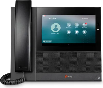 Obrázek produktu pro HP Poly Firemní multimediální telefon Poly CCX 600 s protokolem Open SIP a podporou technologie PoE, Černá, Android 12, LCD, 1024 x 600 px, 16:9, WPA2-Enterprise, EAP-TLS, HTTPS