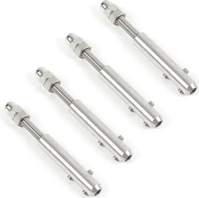 Produktbild von 4-teiliger Edelstahl-Kabelspanner für 4-mm-Edelstahlkabel, Klemme für Edelstahldraht, Schraubklemme für 4-mm-Metallkabel