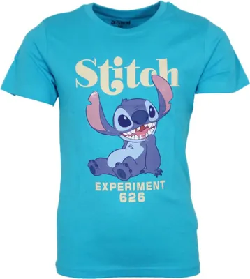 Produktbild von Disney Lilo und Stitch Jungen Kinder kurzarm T-Shirt Shirt – Blau / 104